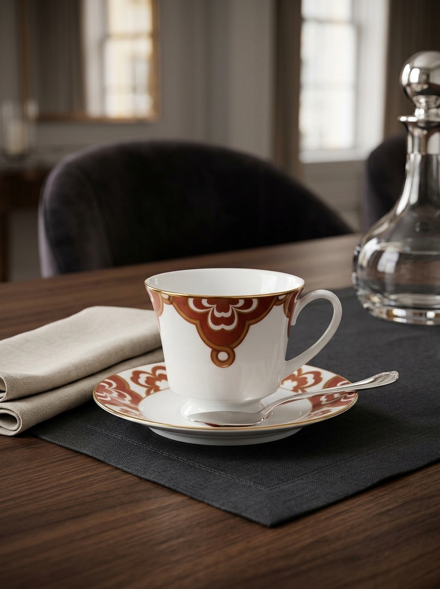 Chromatic Clover (Chestnut) Cup & Saucer
