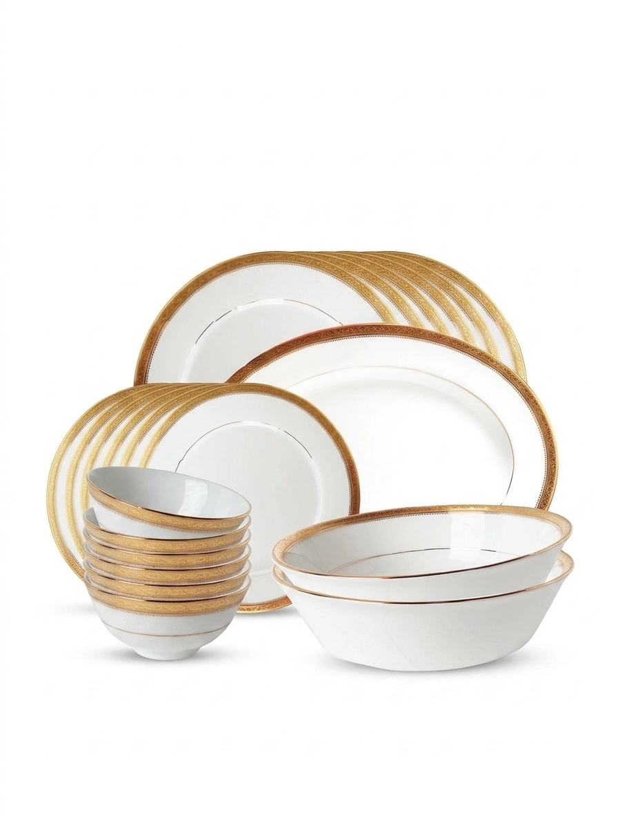Signature Gold Dinner Set 45 Pc
